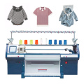 Flat knitting machine for shoe uppers with 14gg 16gg